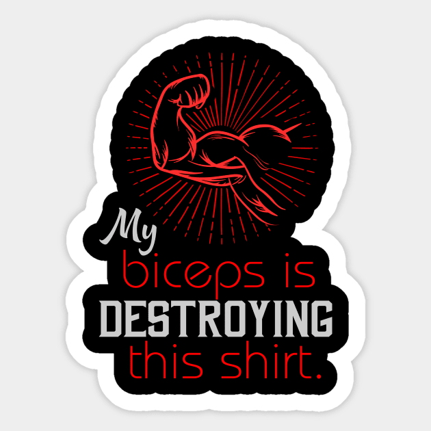 Biceps Sticker by Imutobi